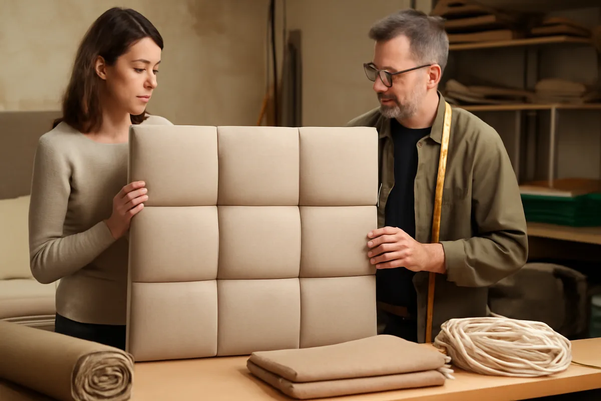 Stai pensando a una testiera letto imbottita? I materiali artigianali che garantiscono durata e comfort