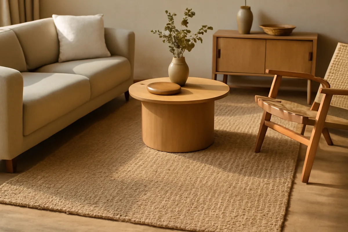 Tappeti artigianali per zone giorno: comfort e stile con fibre naturali di origine controllata