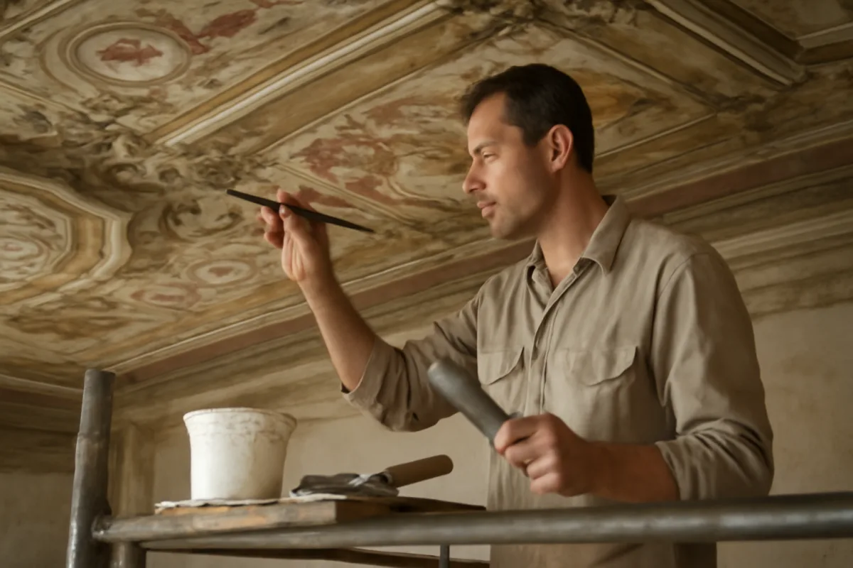 Restaurare soffitti decorati: materiali e tecniche per mantenere il fascino originale